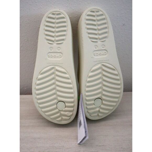 Crocs 207714-2Y2 Women's Sz 6 Bone/Beige Classic Platform Flip-Flop Sandals - Picture 6 of 8